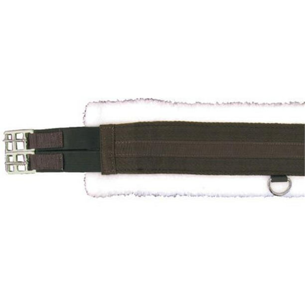 Premium Leather Padded Girth elasticated black or brown 38'' to 58''